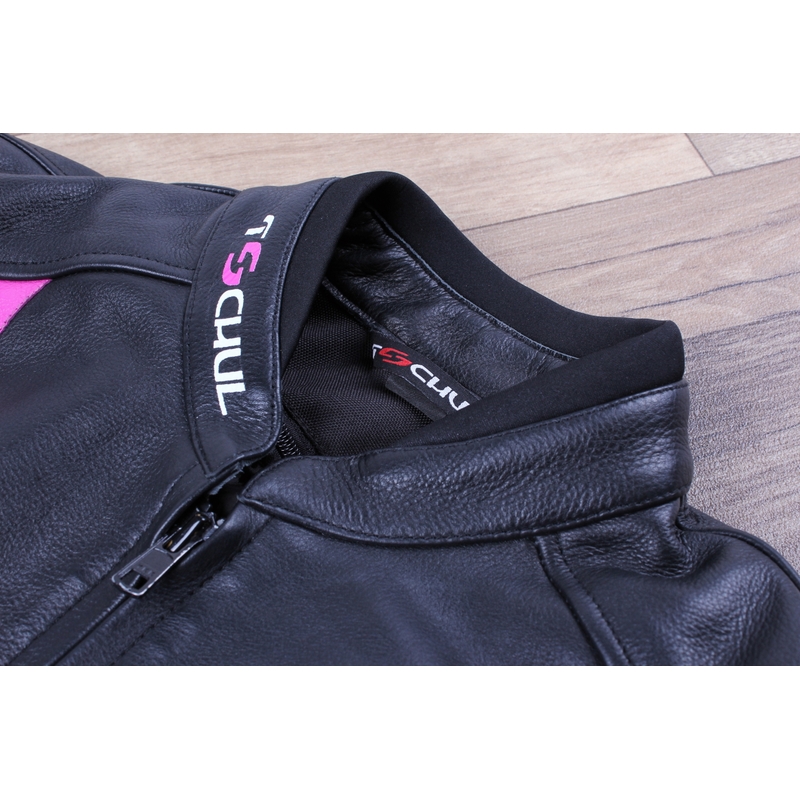 Damenjacke Tschul 828 schwarz-rosa Ausverkauf