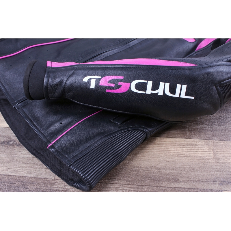 Damenjacke Tschul 828 schwarz-rosa Ausverkauf