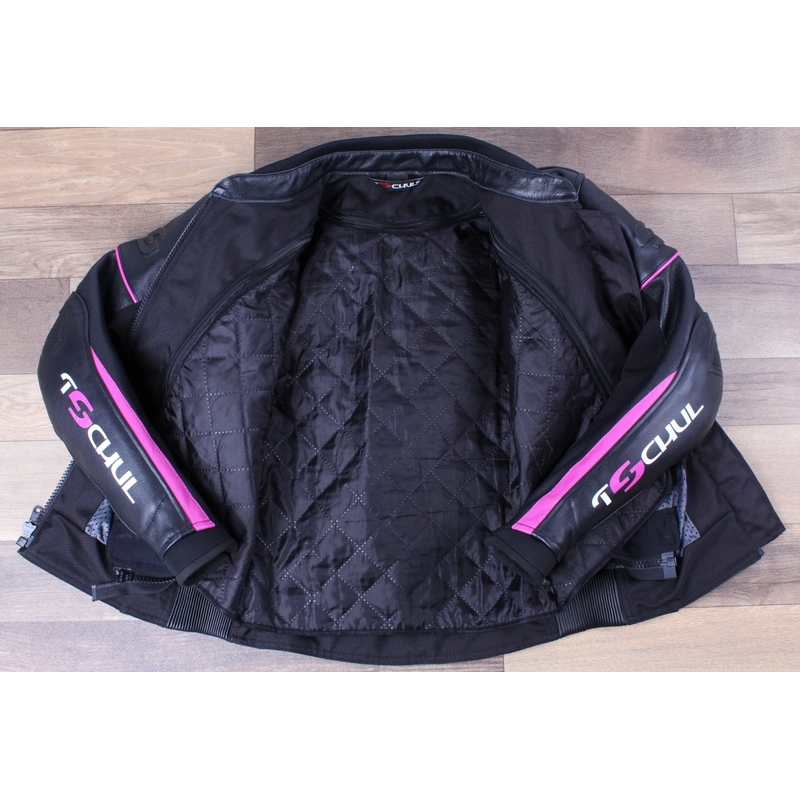 Damenjacke Tschul 828 schwarz-rosa Ausverkauf