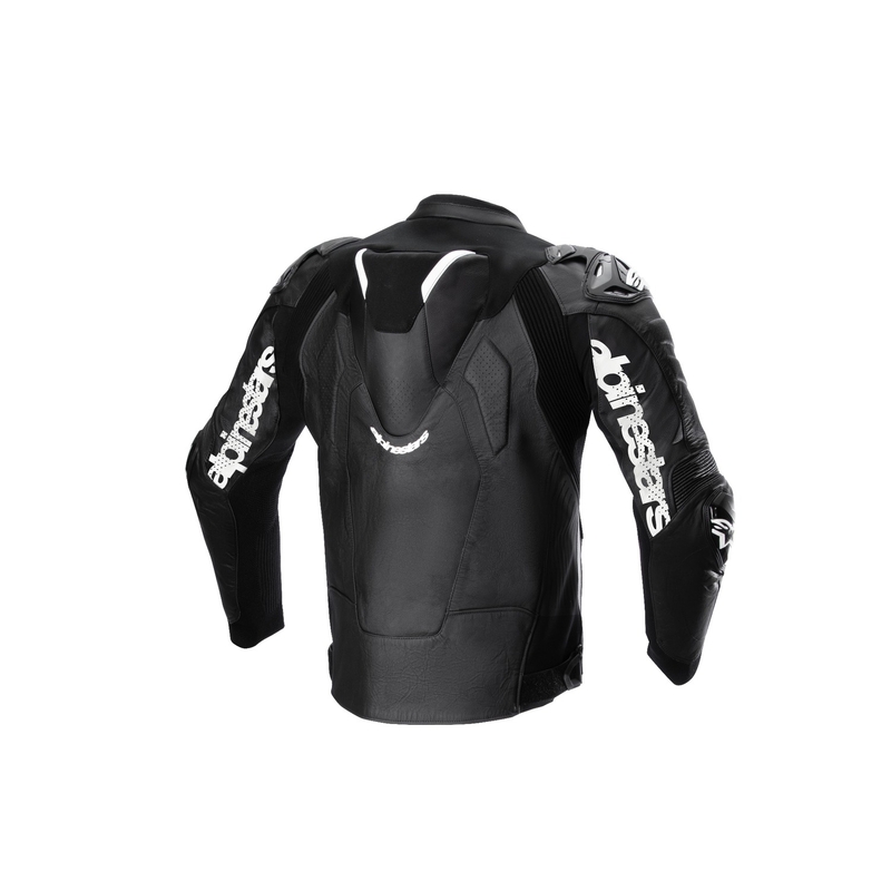 Alpinestars Atem 5 Leder-Motorradjacke schwarz-weiß
