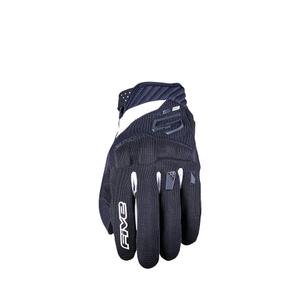 Motorradhandschuhe FIVE RS3 EVO schwarz-weiß