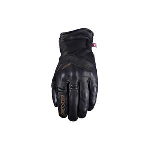 Leder-Motorradhandschuhe FIVE WFX Metro WP schwarz