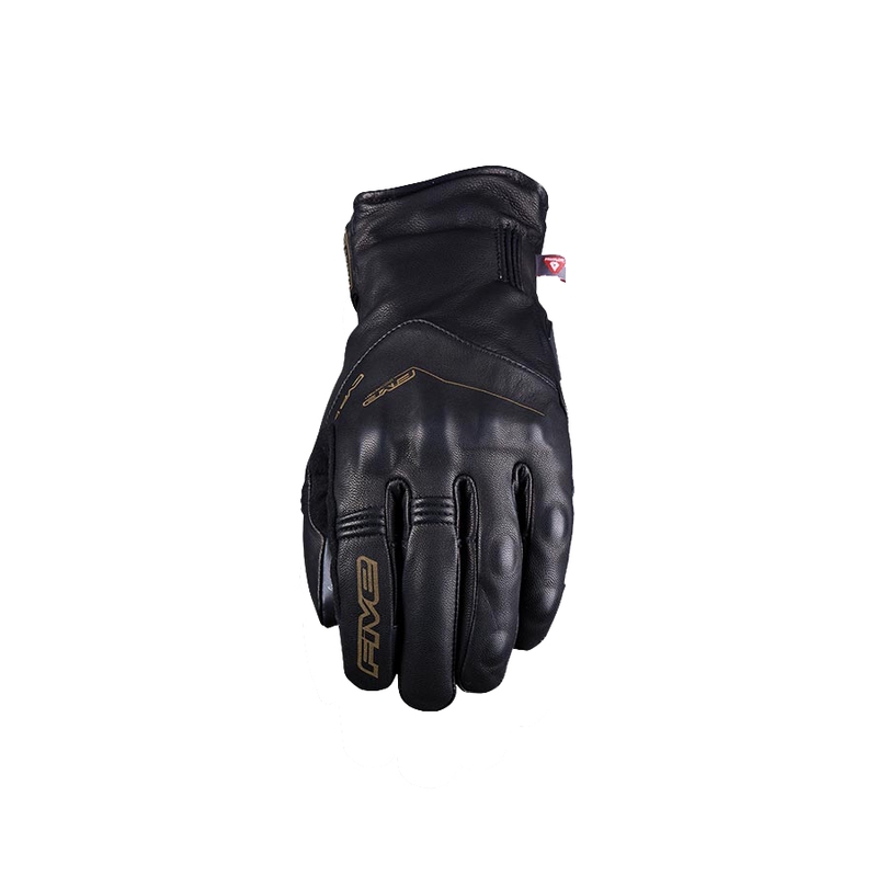 Leder-Motorradhandschuhe FIVE WFX Metro WP schwarz