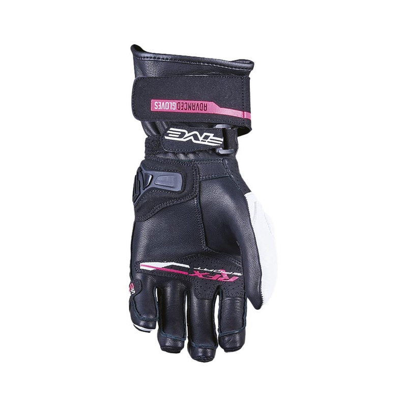 Damen-Motorradhandschuhe FIVE RFX Sport weiß-rosa