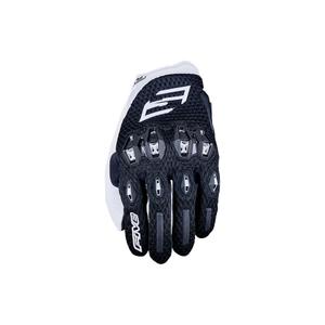 Damen-Motorradhandschuhe FIVE Stunt EVO 2 Airflow schwarz-weiß