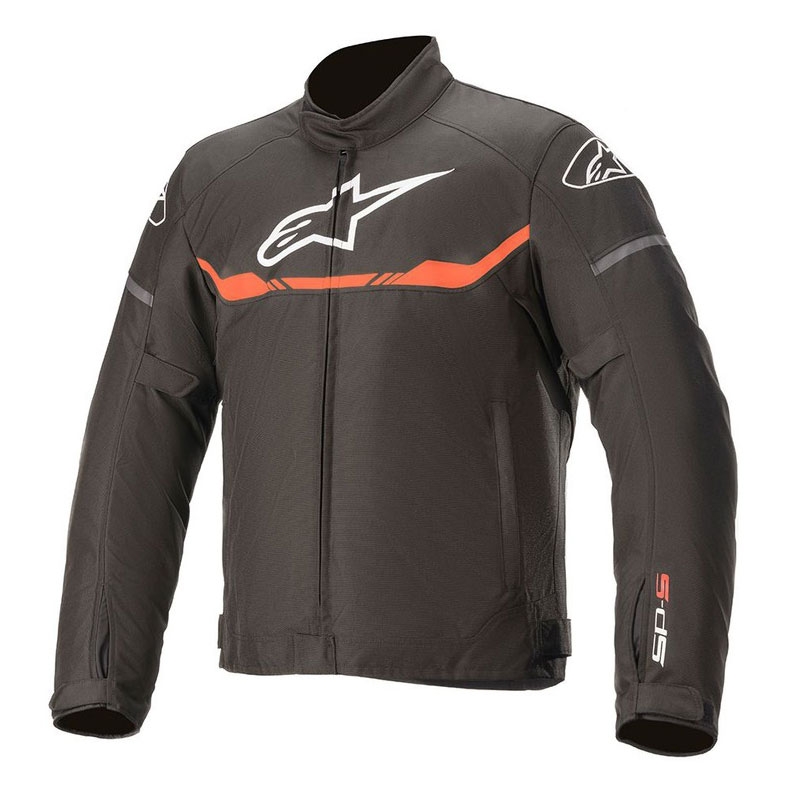 Alpinestars T-SPS Wasserdichte Motorradjacke Schwarz-Fluorot