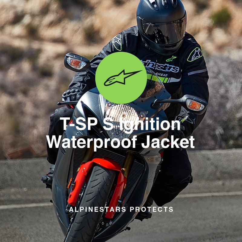 Alpinestars T-SP S Ignition Wasserdichte Motorradjacke Schwarz-Weiß-Fluorot