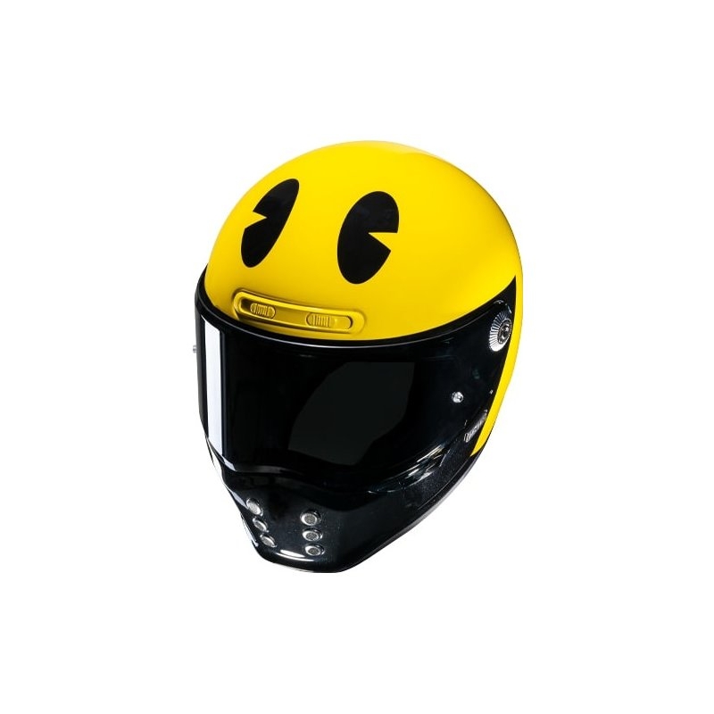 Integrierter Motorradhelm HJC V10 Pac-man Bandai Namco gelb