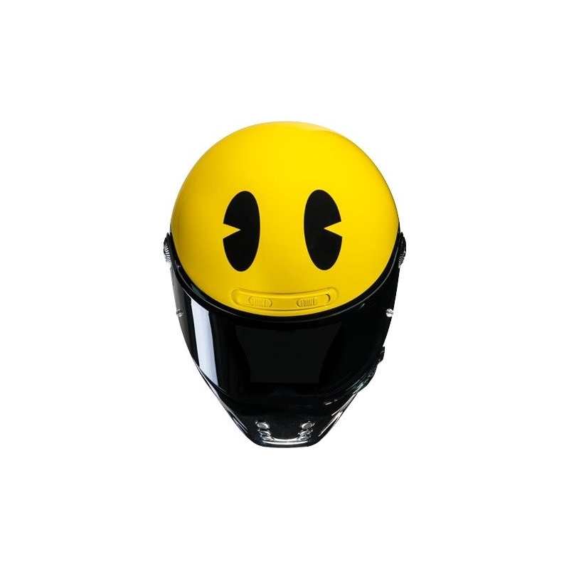 Integrierter Motorradhelm HJC V10 Pac-man Bandai Namco gelb