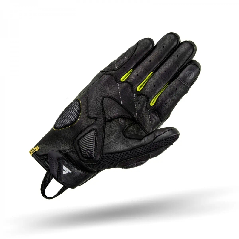 Schwarz-fluogelbe Motorradhandschuhe Shima Rush