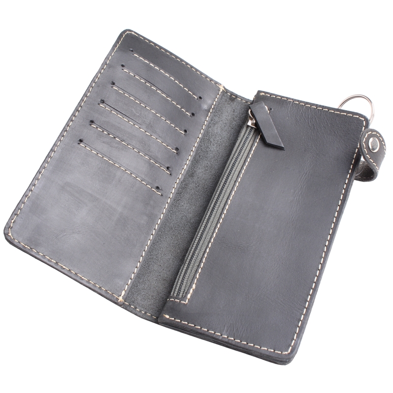 Leder Brieftasche schwarz Ausverkauf