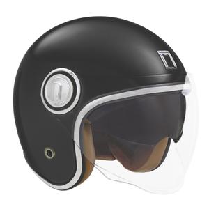 Offener Motorradhelm NOX PREMIUM Heritage mattschwarz