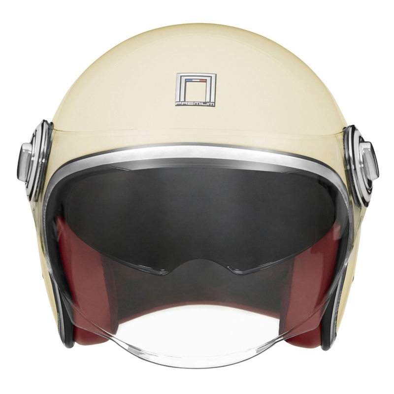 NOX PREMIUM Heritage offener Motorradhelm cremeweiß
