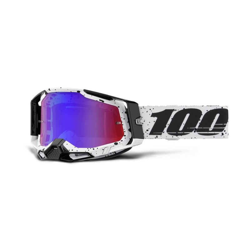Motocross-Brille 100 % RACECRAFT 2 Trinity rot-blaues Plexiglas