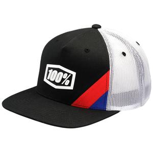 100 % Cornerstone Trucker-Kappe in Schwarz und Weiß