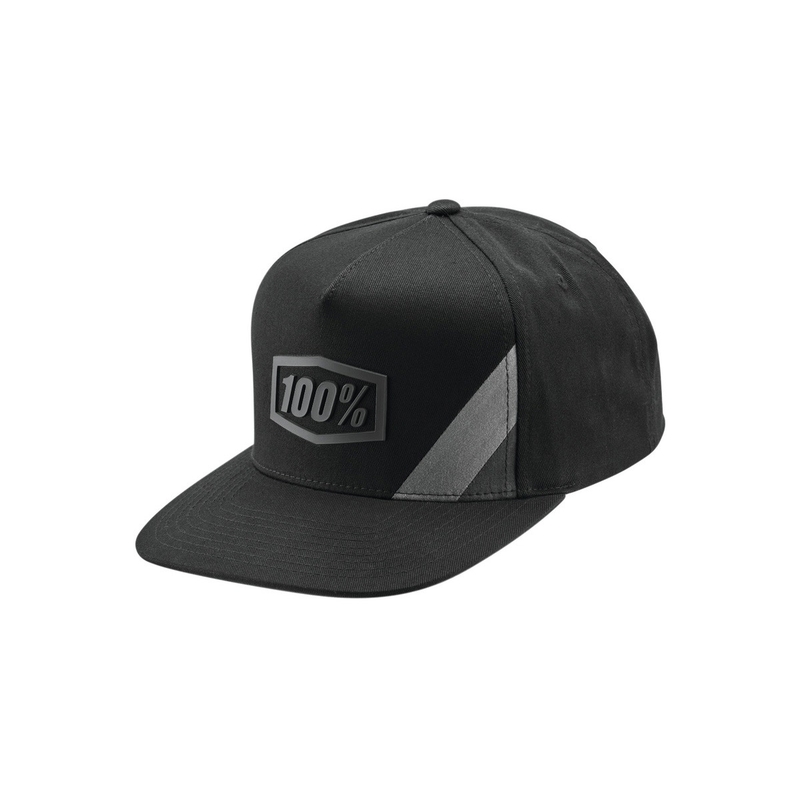 100 % Cornestone USA Snapback Cap schwarz-grau