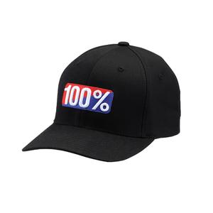 Kappe 100 % Classic Flexfit schwarz
