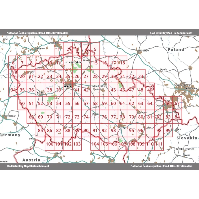 Motorradatlas der Tschechischen Republik