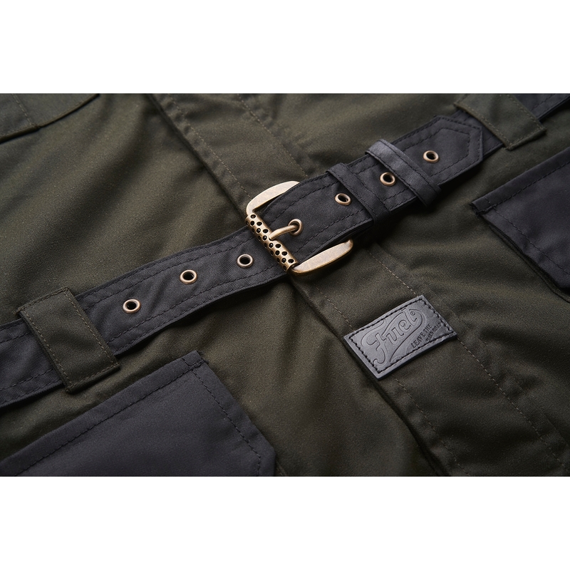Fuel Bunker Motorradjacke grün-schwarz