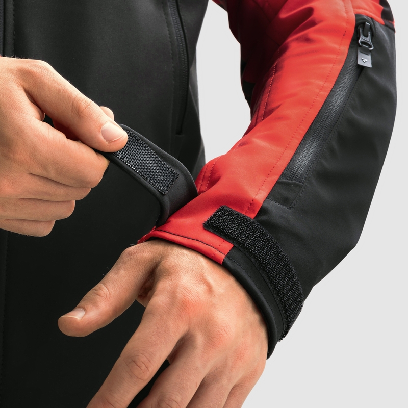 Rebelhorn Slash schwarz-rote Softshell-Motorradjacke