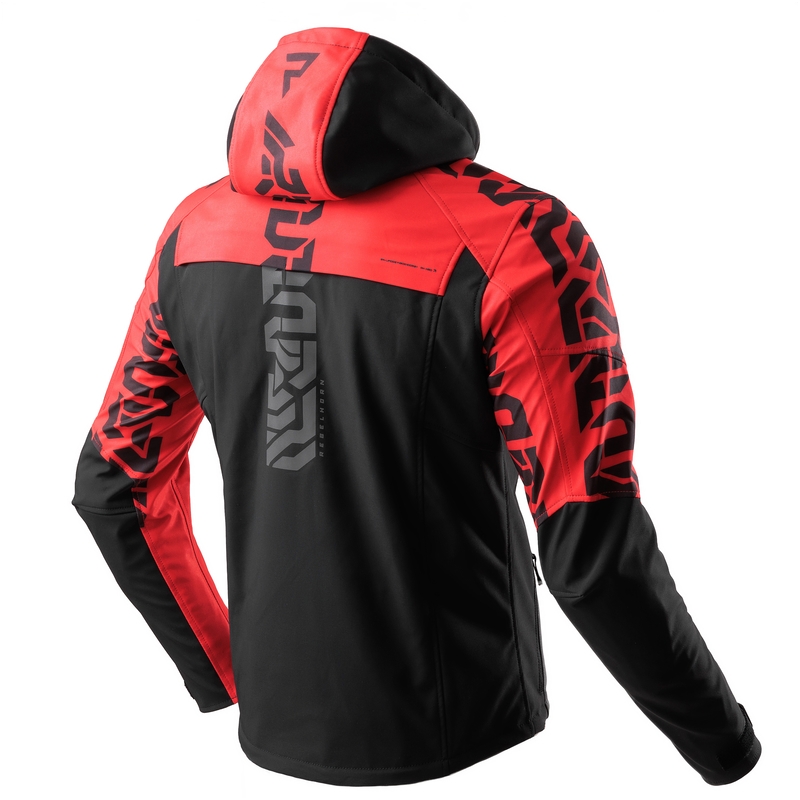 Rebelhorn Slash schwarz-rote Softshell-Motorradjacke