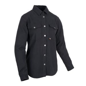 Damen-Motorradshirt Oxford Kickback 2.0 schwarz