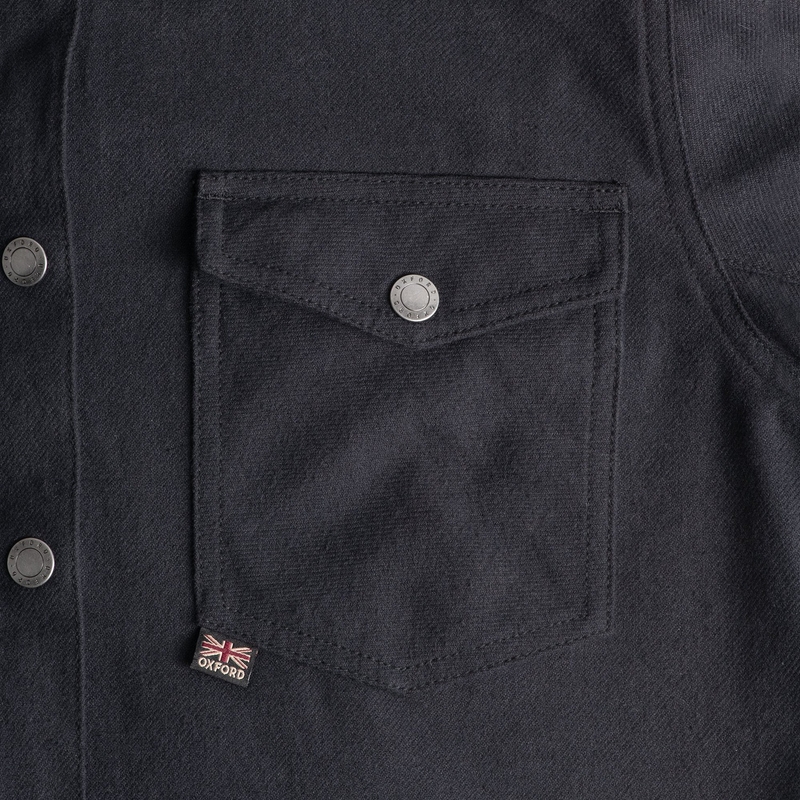Damen-Motorradshirt Oxford Kickback 2.0 schwarz