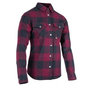 Damen-Motorradshirt Oxford Kickback 2.0 rot-schwarz