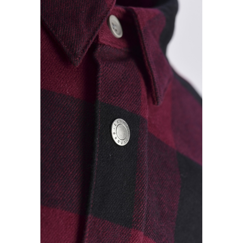 Damen-Motorradshirt Oxford Kickback 2.0 rot-schwarz