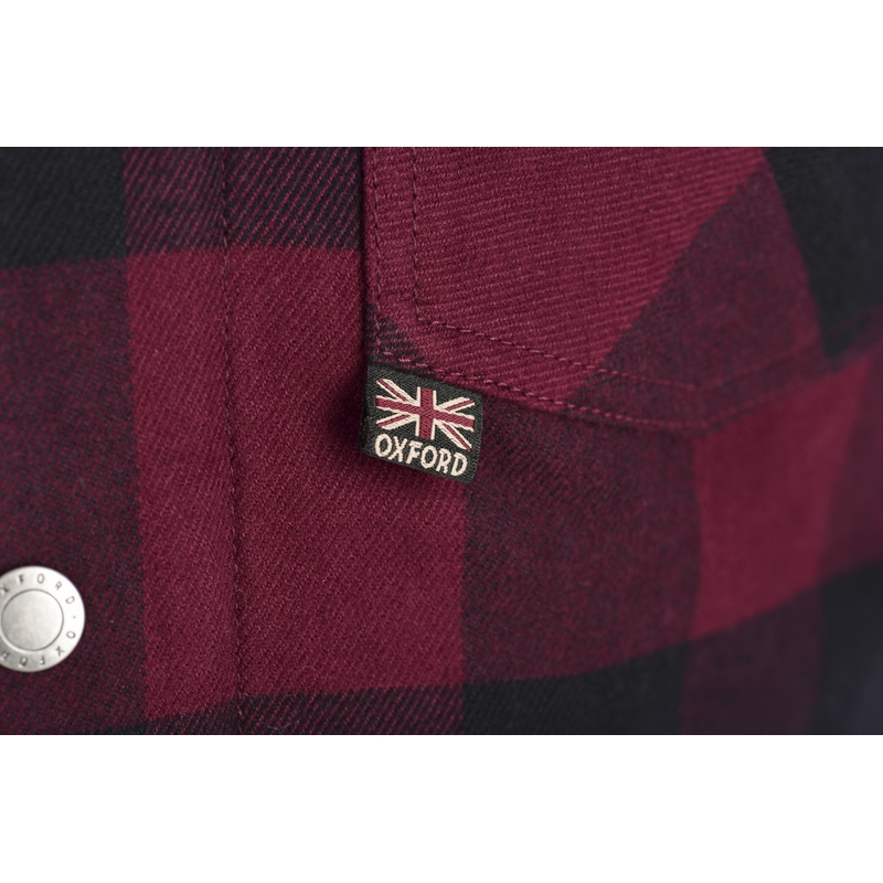 Damen-Motorradshirt Oxford Kickback 2.0 rot-schwarz