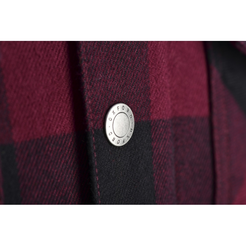 Damen-Motorradshirt Oxford Kickback 2.0 rot-schwarz