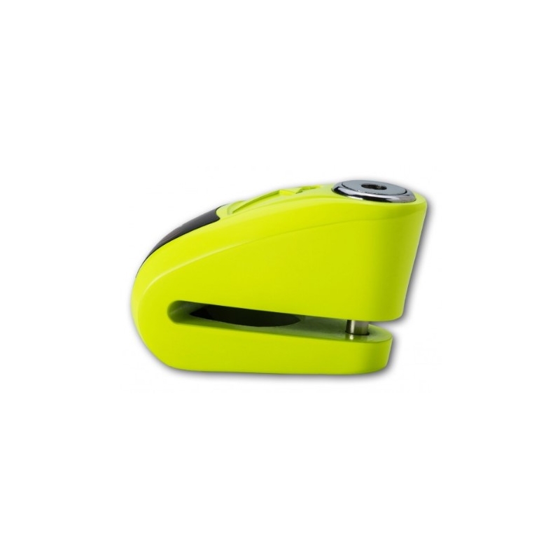 Scheibenbremsschloss mit Alarm KOVIX KAZ10 fluo gelb