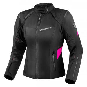 Damen-Motorradjacke Shima Rush 2.0 schwarz-rosa