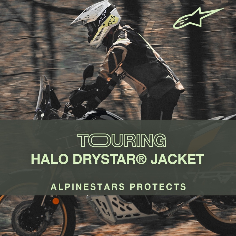Motorradjacke Alpinestars Halo Drystar Schwarz-Schwarz