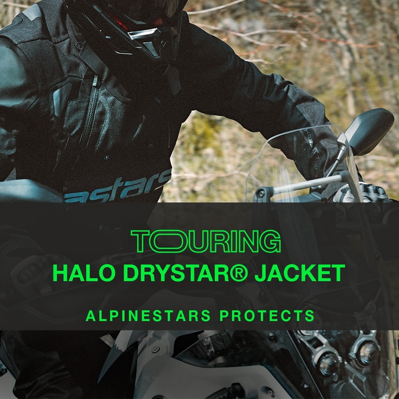 Motorradjacke Alpinestars Halo Drystar Schwarz-Schwarz