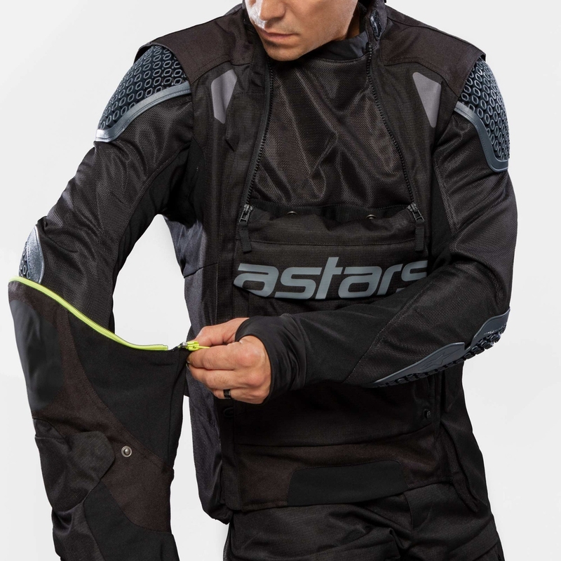 Motorradjacke Alpinestars Halo Drystar Schwarz-Schwarz