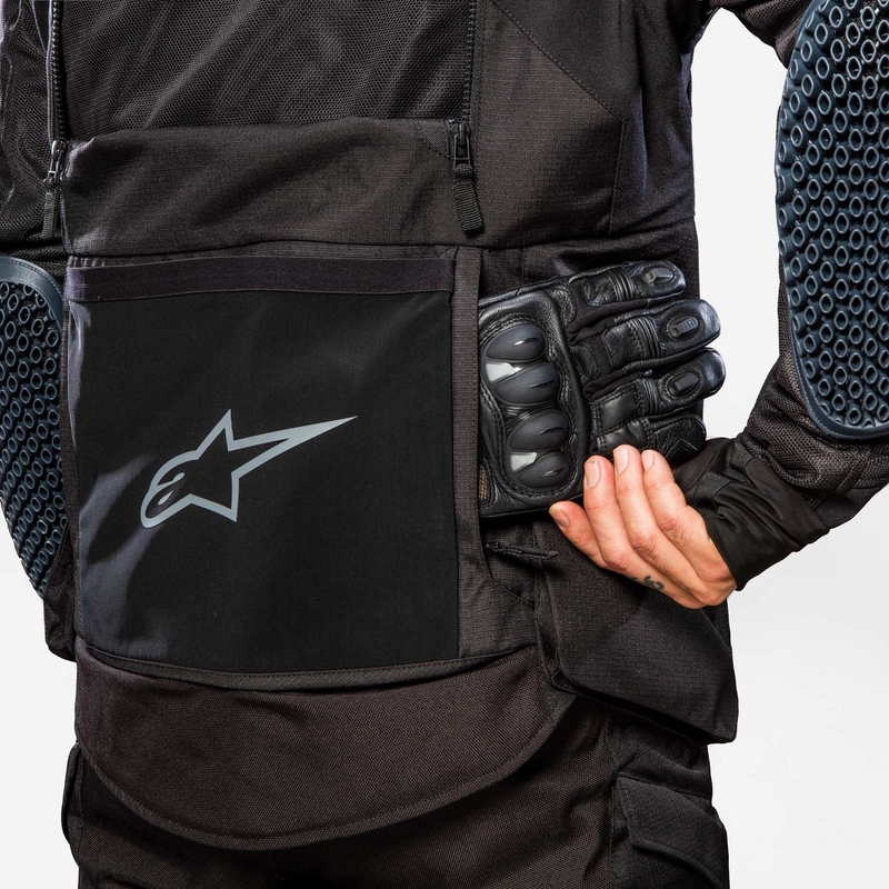 Motorradjacke Alpinestars Halo Drystar Schwarz-Schwarz