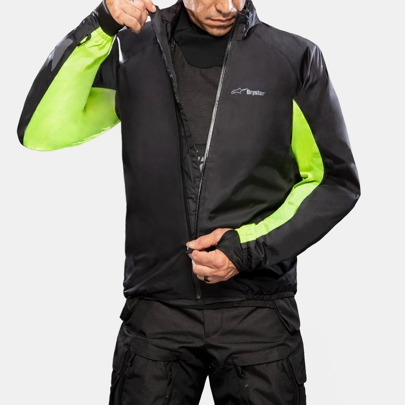 Motorradjacke Alpinestars Halo Drystar Schwarz-Schwarz
