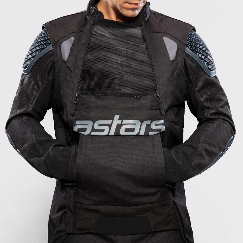 Motorradjacke Alpinestars Halo Drystar Schwarz-Schwarz