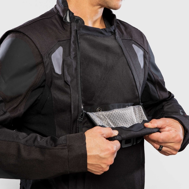 Motorradjacke Alpinestars Halo Drystar Schwarz-Schwarz