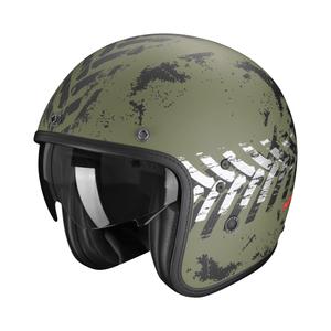 Offener Motorradhelm Scorpion Belfast EVO NEVADA grün-silber