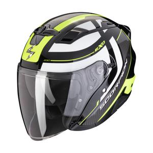 Offener Motorradhelm SCORPION EXO-230 PUL schwarz-fluo gelb