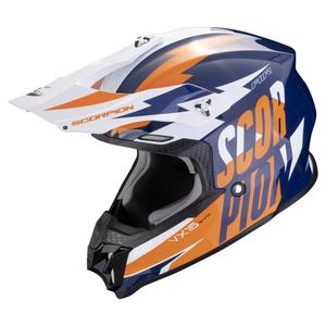 Scorpion VX-16 EVO AIR Slanter Motocross-Helm blau-orange