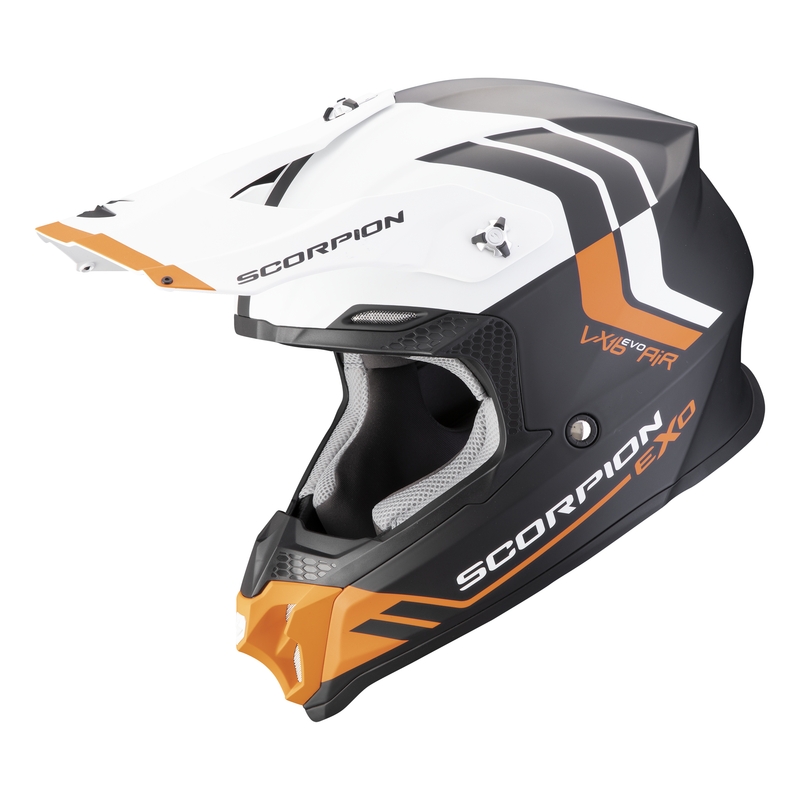 Scorpion VX-16 EVO AIR Fusion Motocross-Helm mattschwarz-orange Ausverkauf