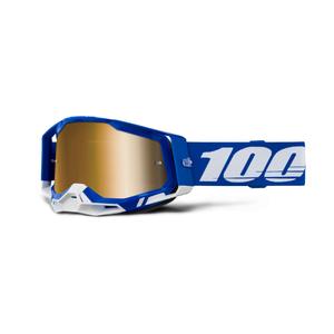 Motocross-Brille 100 % RACECRAFT 2 Blaugoldenes Plexiglas