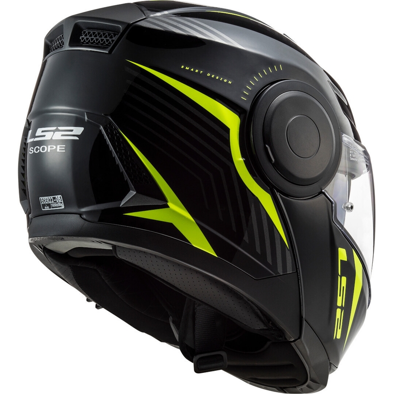 Klappbarer Motorradhelm LS2 FF902 Scope Skid schwarz-fluo gelb - II. Qualität