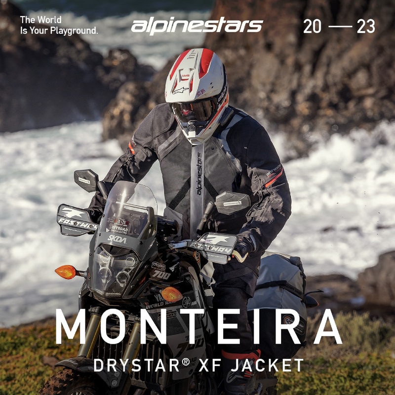 Alpinestars Monteira Drystar XF Motorradjacke dunkelgrau-schwarz-rot