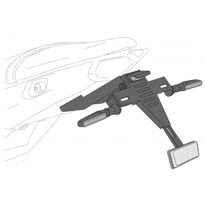 Adjustable license support PUIG schwarz
