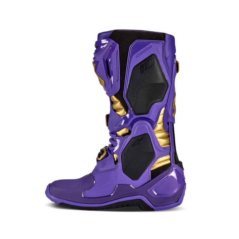 Alpinestars Tech 10 Limited Edition Champ Lila-Gold Motorradstiefel