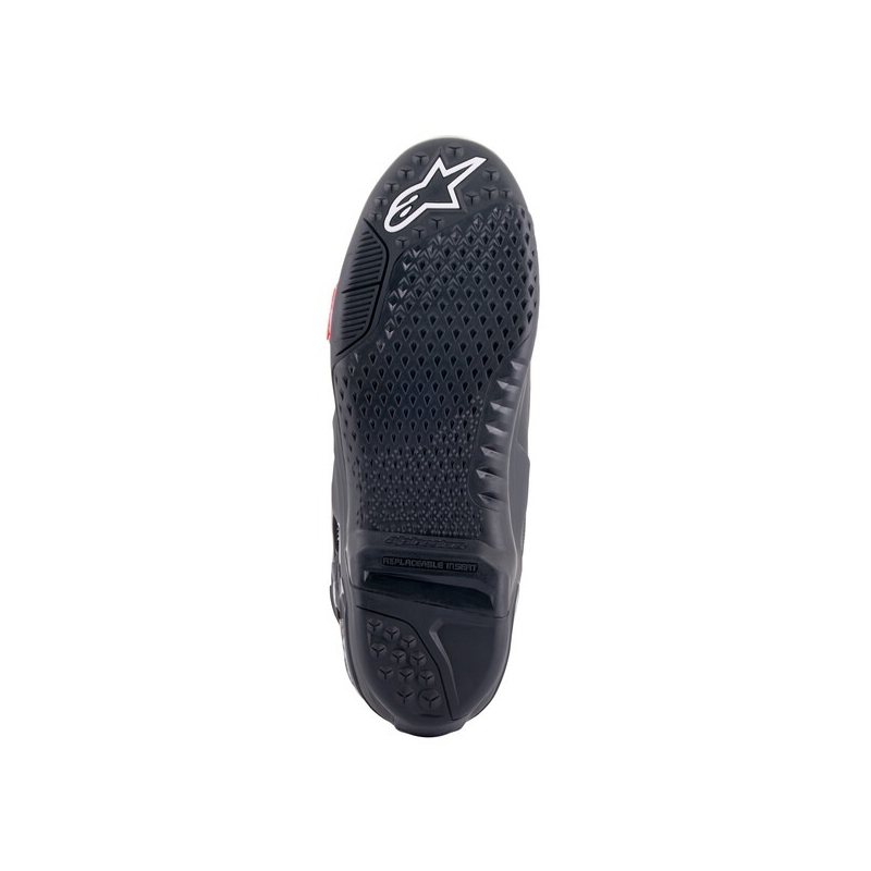 Alpinestars Tech 10 Motorradstiefel schwarz-fluo rot-grau